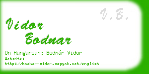 vidor bodnar business card